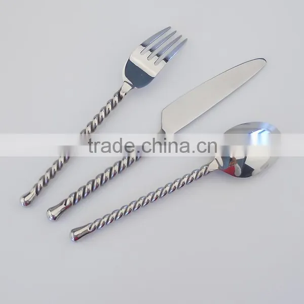 24pcs Handmade Twist Handle Cutlery Set 9006 photo-2