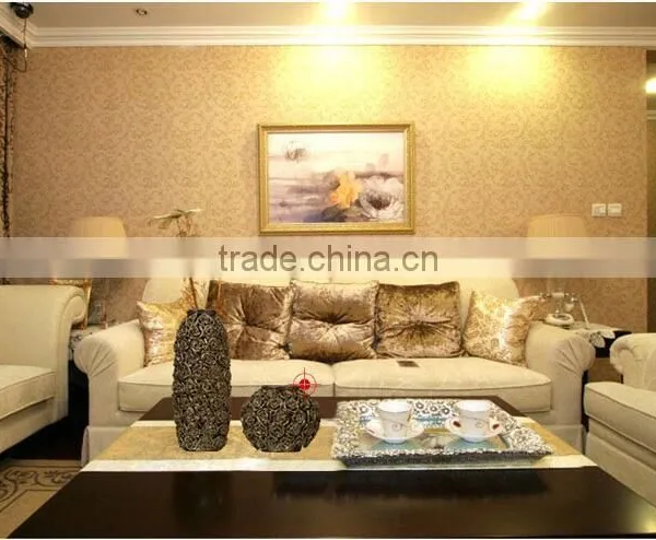 Golden Centerpiece Home Decoration Ceramic Vase With Rose Design photo-2