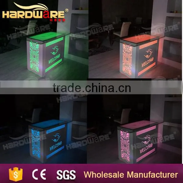 Event Small LED Reception Counter Table Design for Hotel or Wedding photo-2