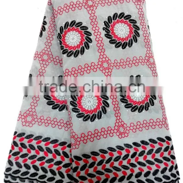 New Products Cotton Lace Embroidery Fabric/high Quality Voile Lace Fabric Nigerian African