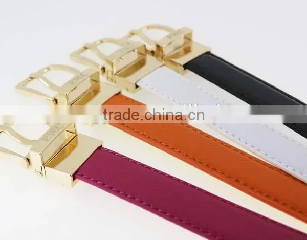 2015 Colorful Lady Reversible Leather Belt With Shiny Gold Remove Buckles in YiWu photo-6