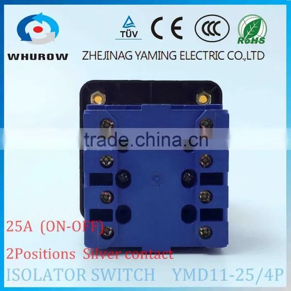 Isolator Switch YMD11-25/4P Load Break Switch Universal Power Cut off Switch 25A 4 Phase Changeover Cam Switch Sliver Contacts photo-4