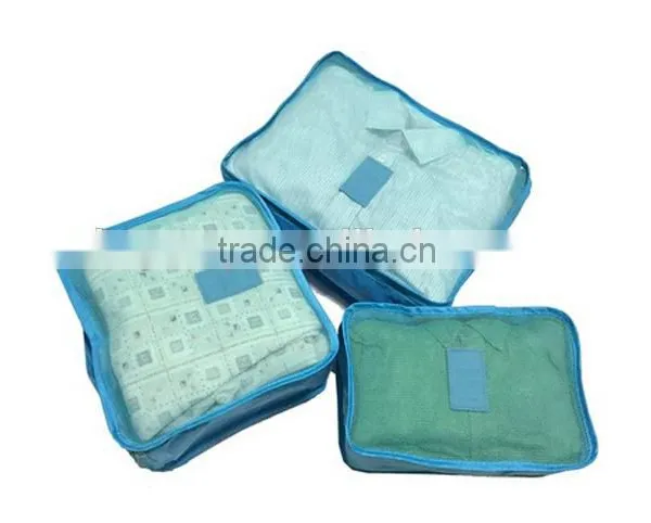 Small Moq Set Packing Cubes, Polyester Travel Storage Organizer Set for Cloth and Sundries With Laundry Bag photo-3