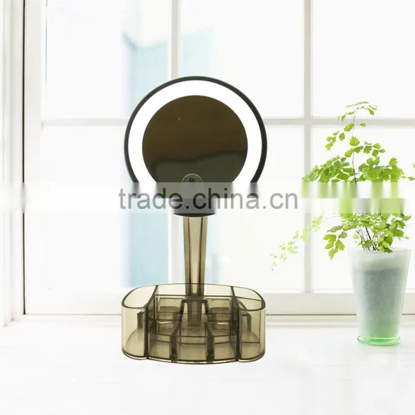 Makeup Mirror With Organizer LED Lighted Desktop Cosmetic Mirror Quality Choice photo-4