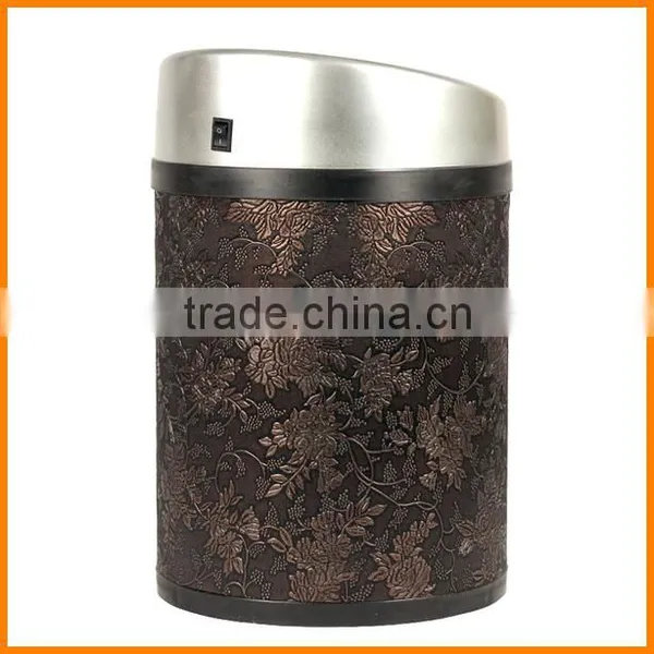 Automatic Stainless Steel Sensor Trash Creative Home Bathroom Wastebasket Covered Large European Shipping photo-3