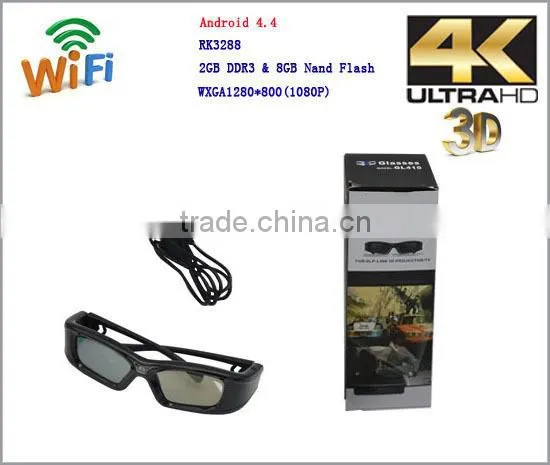 2.4G 5G Wifi RK3288 Android 4.4 Portable Projector With WXGA 1280*800 photo-3