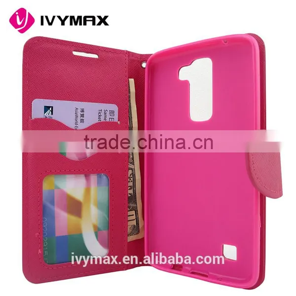 IVYMAX Fashion Premium 2 Tone PU Leather Folding Wallet Case for LG K7 Trubite5 photo-4