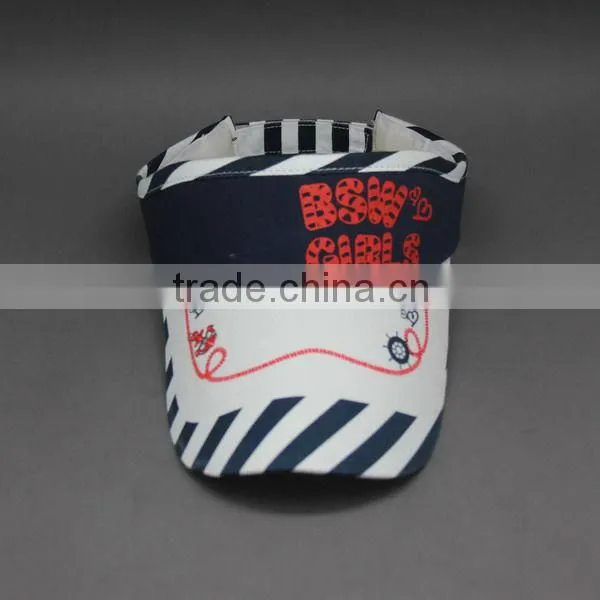 100%COTTON SUN VISOR WITH PRINTING DESIGN/GOLF SUN VISORS/ADJUSTABLE SUN VISORS