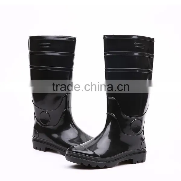 2016 Hot Selling Cheap Black Pvc Rain Boots Without Steel Toe, Cheap Plastic Pvc Rain Boots photo-2