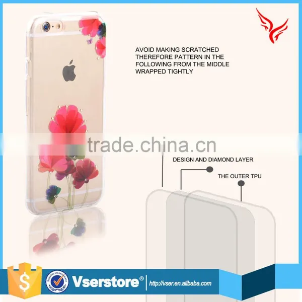 2016 Fashion Luxury Phone Case With Diamond for IPhone6 6s Mobile Phone Cove Cases photo-5