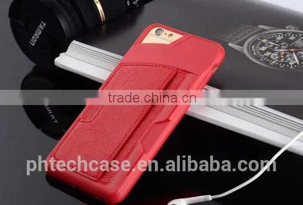 Leather Back Cover Case With Card Slot for Iphone 6 photo-3