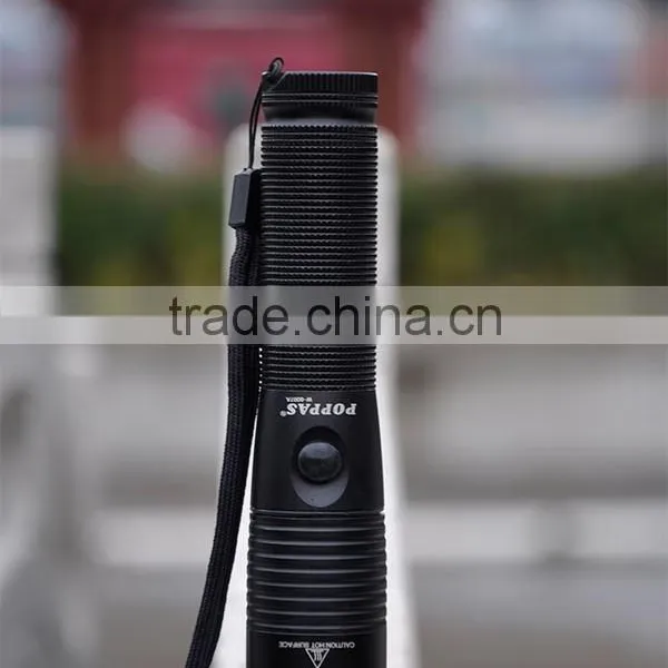 POPPAS-807 3w 150lumens Aluminum Flat LED Flashlight Strong Light Flashlight photo-2