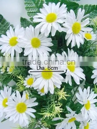 H47cm White Marguerite Daisies Artificial Flowers for Grave Decorations photo-3