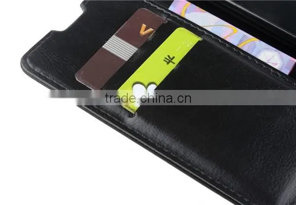 High Quality Stand PU Leather Pouch Wallet Case For Sony Xperia Z4 photo-3