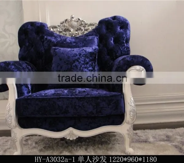 High Density PU Foam Sofas, 1+2+3 Wooden Hand Carving Living Room Sofas photo-3