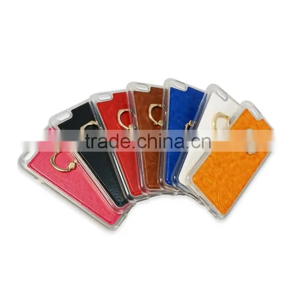 Multifunction PU Leather Back Case for IPhone 6s With Ring Holder Stand photo-6