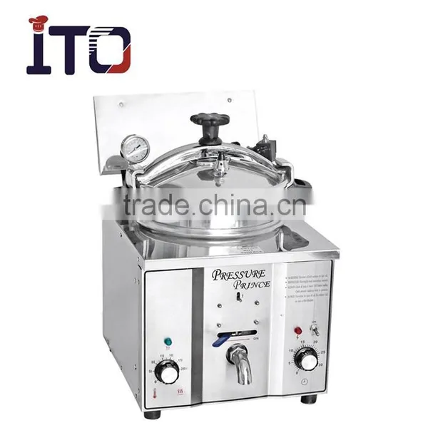 EF16PR Table Top Stainless Steel Pressure Fryer With Round Lid