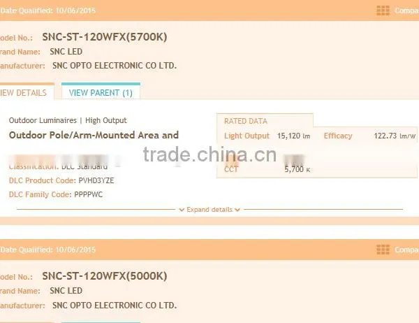 SNC With Photo Cell Modular Design 120w Led Street Light, UL CUL DLC List Street Lamp With 5 Years Warranty photo-6
