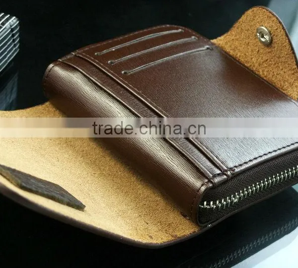 Billfold Multi Pockets Purse Card Holder Mens Zipper Leather Wallet photo-5