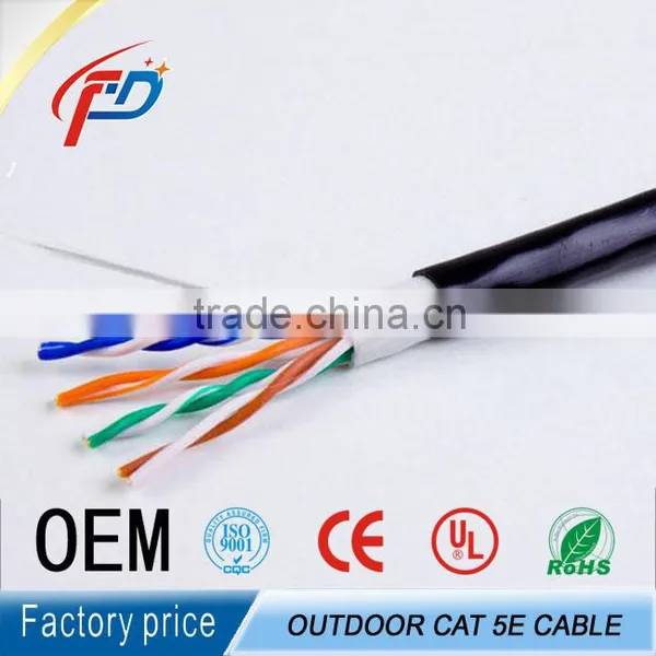Outdoor Waterproof UTP /FTP/SFTP Cat5e 24awg Solid Copper Armoured Cable photo-2