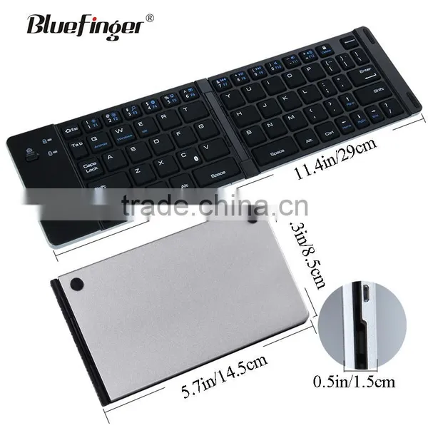 Factory Ultra Slim Mini Wireless Portable Folding Bluetooth Keyboard photo-5