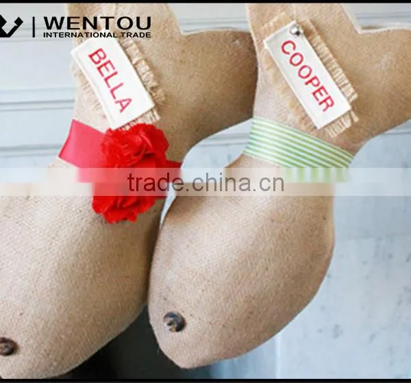 Wholesale Burlap Cat Fish Christmas Stocking photo-3