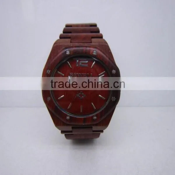 100% Natural Wood Watch Red Sandal Wood Unisex Style Japan Movement Water Proof Natural Wood Watch photo-4