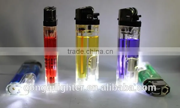Refillable Color Gas Flint Lighter LED photo-4
