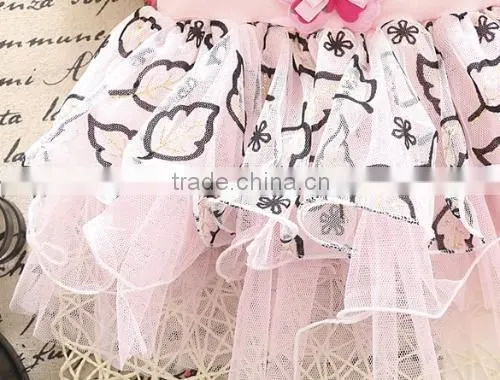 New Children Kids Girl's Wear Cute Baby Waist Bow Leaf Printed Layer Sweet Lovely Casual Party Skirt photo-4