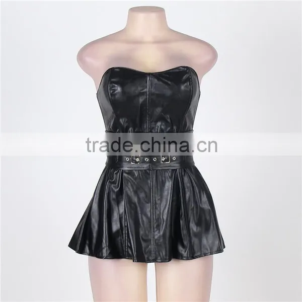 Fashionable Top Quality Corset Latex Leather Corset Corset Lingerie photo-2