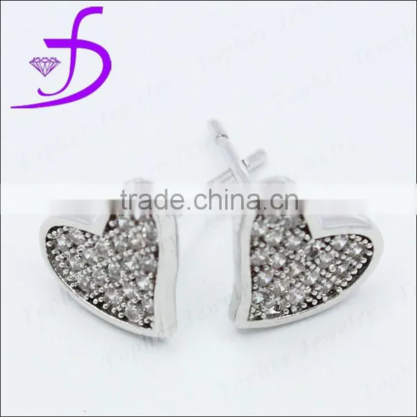 New Arrivel 925 Sterling Silver Jewellery Cubic Zirconia Stud Earrings