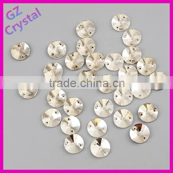 2015 New Fashion Flat Back Round Sew On Stone For Garment photo-6