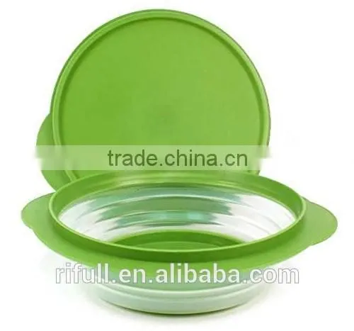 Custom Silicon Collapsible Bowl With Lid