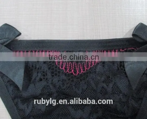 2016 Guangzhou Ruby Fashion Factory Newest Sexy Black Thong Lingeries Women Underwear photo-4