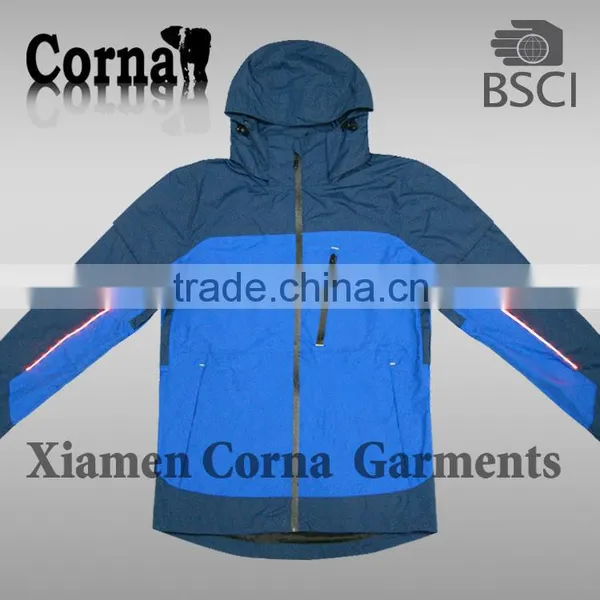 Men Yellow Ski Jacket With LED Light in Sleeve photo-4