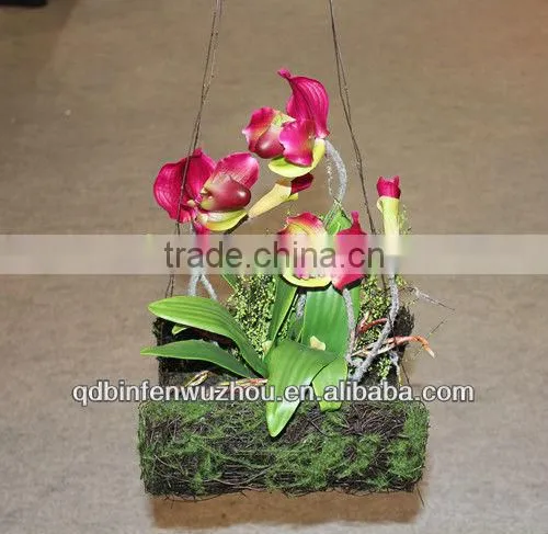 Artificial Latex Slipper Orchids Flowers,Artificial Orchid Flower