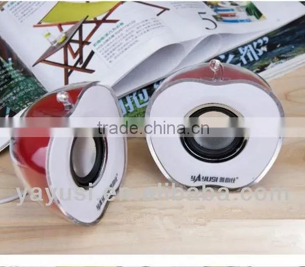 A.PPLE Shape USB2.0 Factory Mini Speaker With Light photo-3