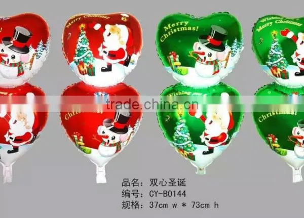 Double Heart Cartoon Balloons Aluminium Christmas Balloons,inflatable Cartoon Balloon photo-2