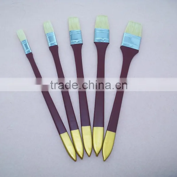 5 Sizes Long Handle White Bristle Hair Wall Painting Brush Set photo-5