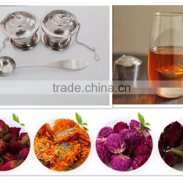 2 Set of Stainless Steel 304 Tea Infuser Cup With 2 Bottom Trays + 1 Tea Spoon photo-2
