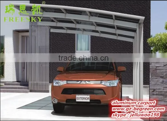 DIY Easy Installation Cantilever Aluminum Carport With Arched Roof photo-5