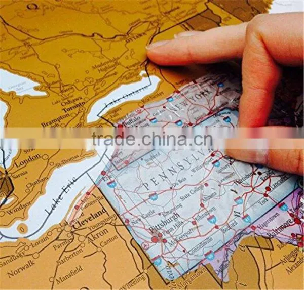Scratch USA Scratch off Places You Travel America (US) Detailed Cartography Including US States photo-2