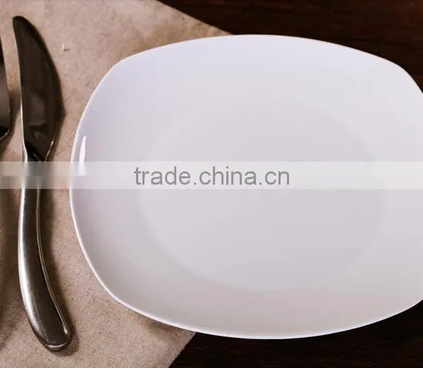 KC-2617 Haonai Hot Sell Square Porcelain Dinner Plate photo-2