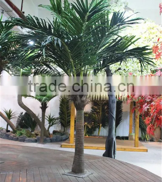 Home Garden Decoration 100cm to 1000cm Height Artificial Indoor Live Plastic Ficus Red With Green Big Palm Tree EZLS05 1016 photo-3