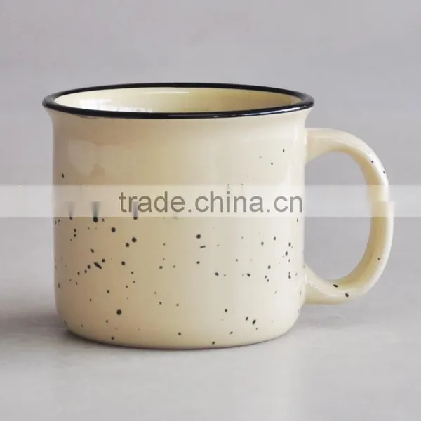 Promotional Wholesale Stoneware Jumbo Soup Mug With Enamel Design photo-4