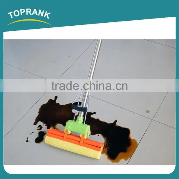 Toprank High Quality Wet And Dry Cleaner Three Roller Sponge Foam Cleaning Mop Telescopic Handle PVA Sponge Mop With TPR Handle photo-3