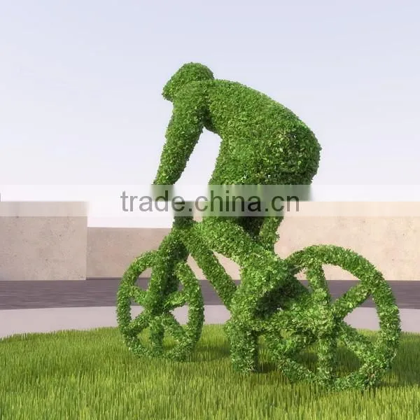 Artificial Green Topiary Plant Grass Animal Ornaments photo-3