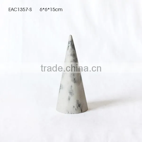 Eco-friendly Modern Simple Cone Concrete Ornament for Living Room / Garden photo-4