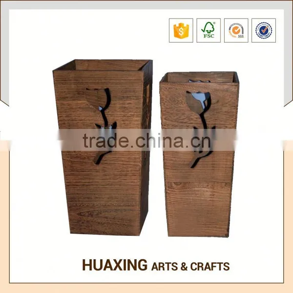 All Size Ornamental Wooden Flower Pot for Herb Plant photo-4