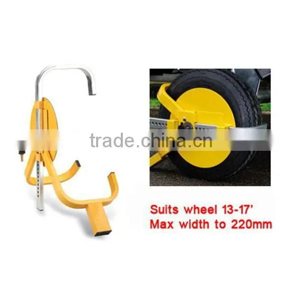 A1973 Full Face Wheel Clamp Lock Padlock Car Van Caravan Security Trailer 13" - 17" Tyre Lock photo-4
